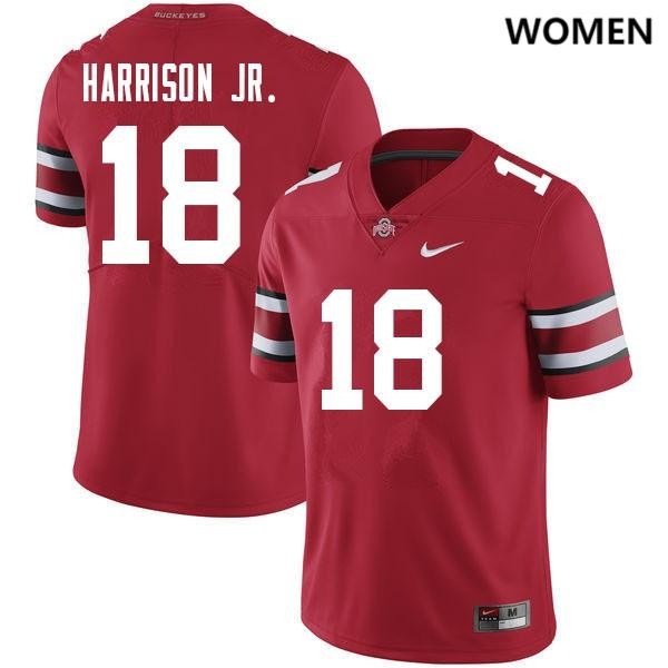 Ohio State Buckeyes #18 Marvin Harrison Jr. Women Stitch Jersey Red